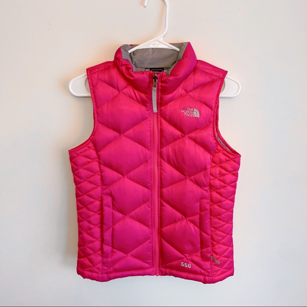 North Face Girls Hot Pink Down Puffer Vest